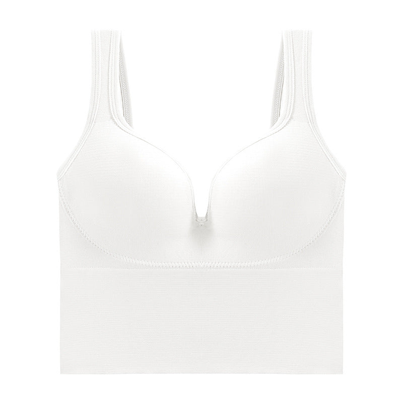 BreviBra Sports Bra – Beauty Back Soft Support with Fixed Straps, Seamless Vest Style (M–2XL)