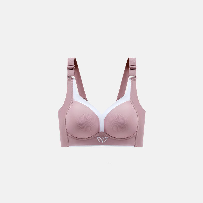 BreviBra Plus Size Thin Cup Full Coverage Push-Up Bra – Smooth Anti-Sag, Adjustable, Wire-Free Comfort