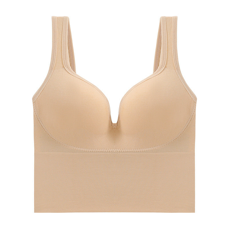 BreviBra Sports Bra – Beauty Back Soft Support with Fixed Straps, Seamless Vest Style (M–2XL)