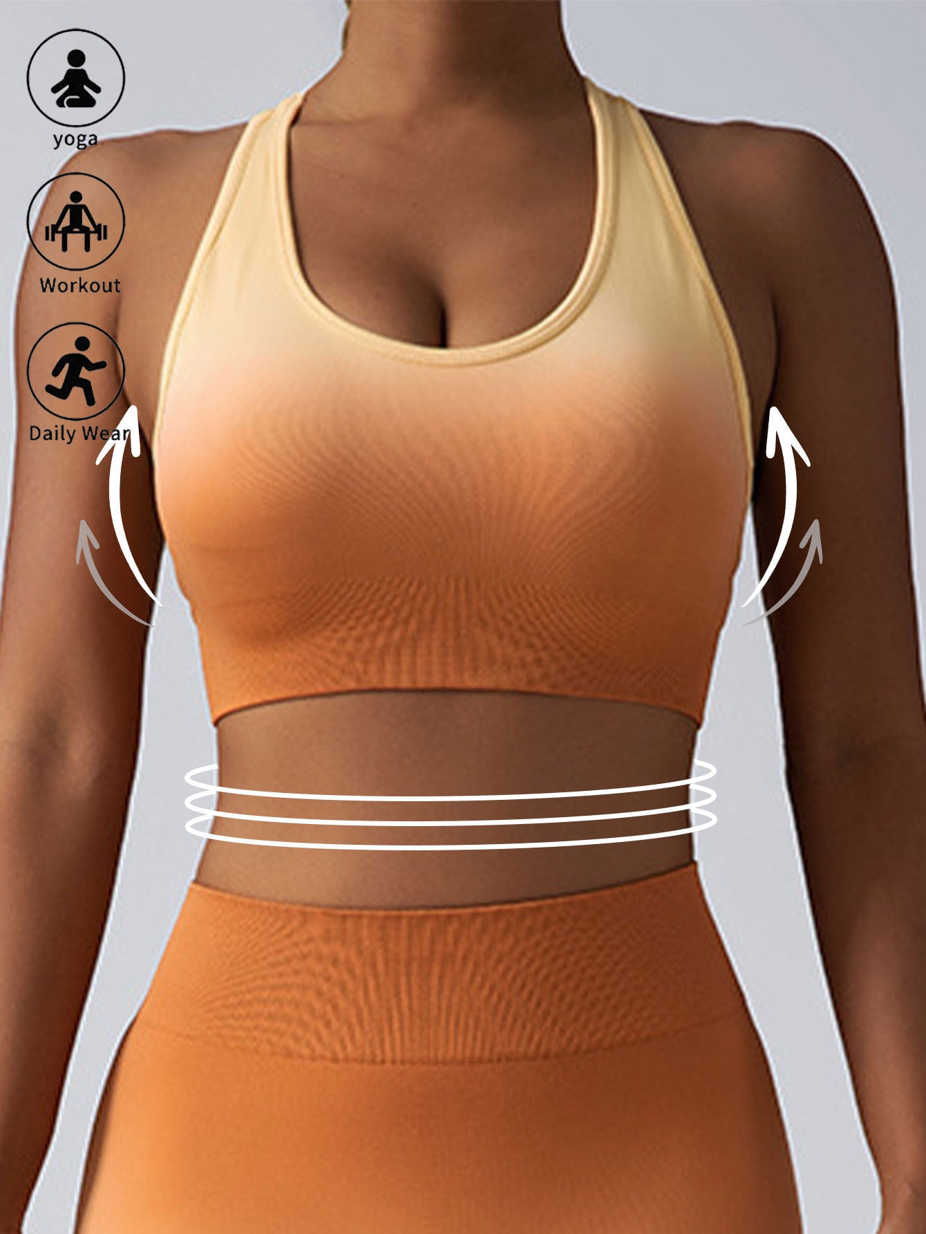 BreviBra High Impact Sports Bra for Women – Racerback Running Bra, Workout Crop Tank Top, Longline Push-Up Support