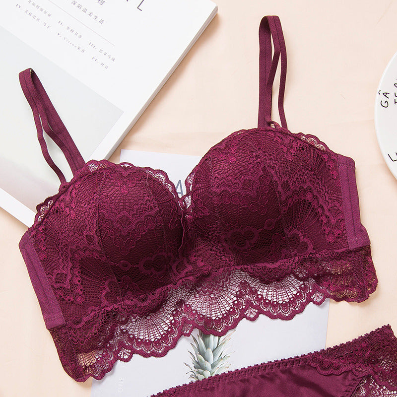 Brevi Bra Palm Cup Sexy Lace O Cup Bra – Comfortable Push Up Lingerie for Women