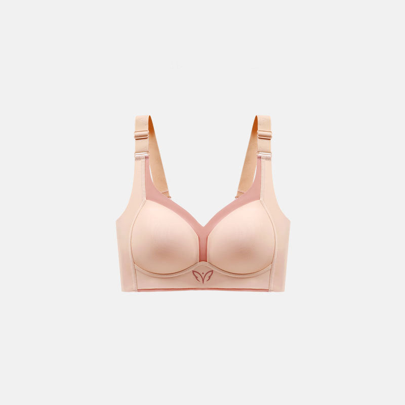 BreviBra Plus Size Thin Cup Full Coverage Push-Up Bra – Smooth Anti-Sag, Adjustable, Wire-Free Comfort