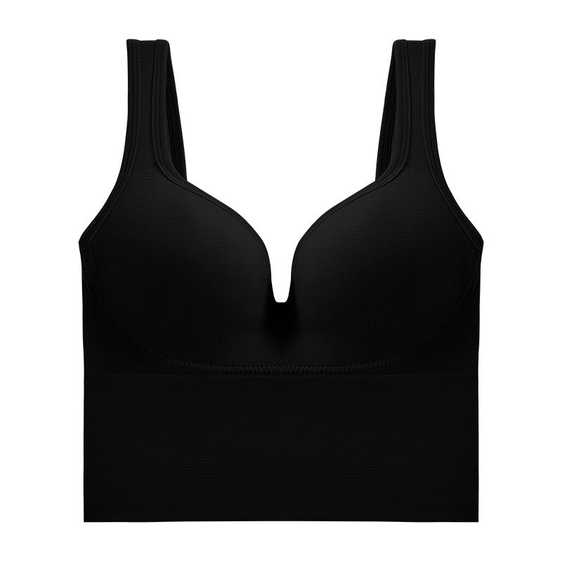 BreviBra Sports Bra – Beauty Back Soft Support with Fixed Straps, Seamless Vest Style (M–2XL)