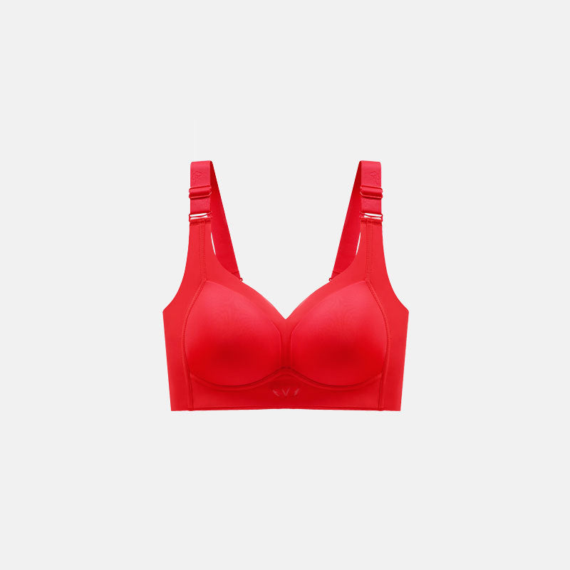 BreviBra Plus Size Thin Cup Full Coverage Push-Up Bra – Smooth Anti-Sag, Adjustable, Wire-Free Comfort