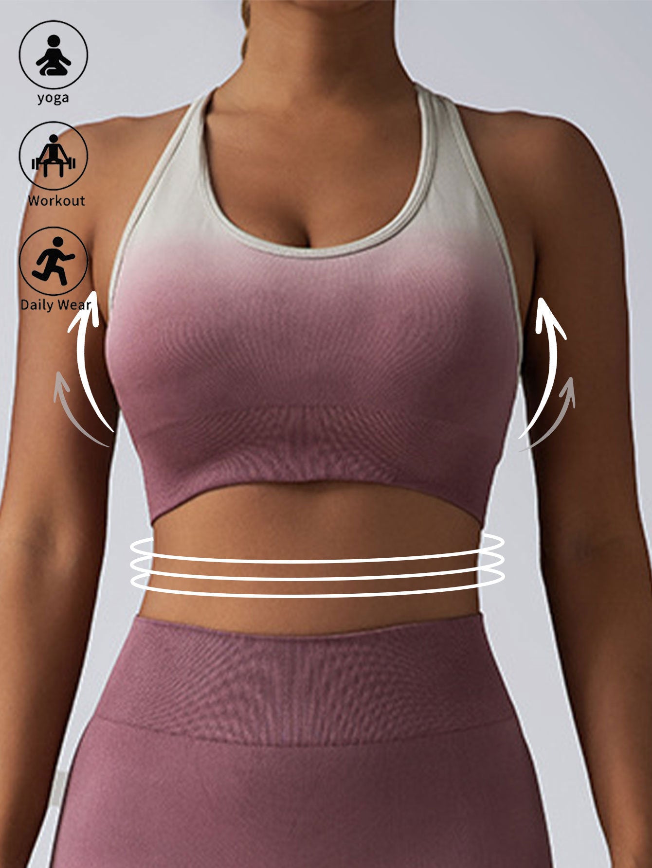 BreviBra High Impact Sports Bra for Women – Racerback Running Bra, Workout Crop Tank Top, Longline Push-Up Support
