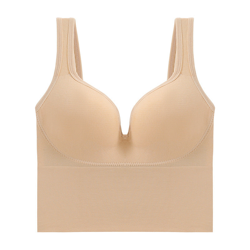 BreviBra Sports Bra – Beauty Back Soft Support with Fixed Straps, Seamless Vest Style (M–2XL)